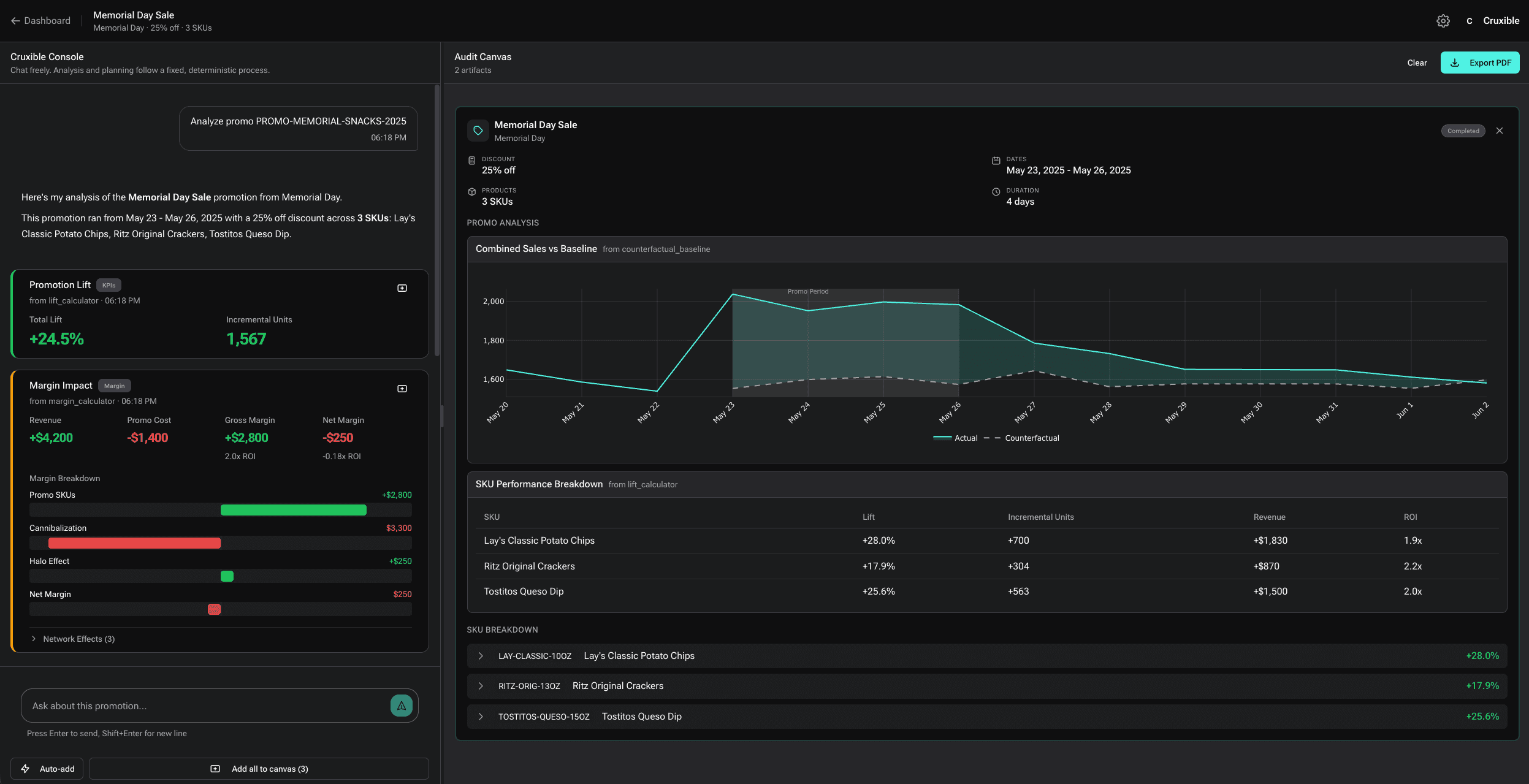 Cruxible app interface